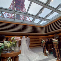 挙式会場から見える東京タワーは圧巻でした
