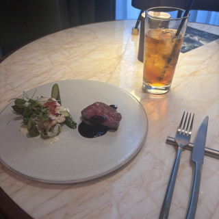 試食の料理