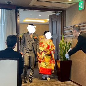 6階 風庭でお色直し後の登場。
デザートビュッフェ実施。|749601さんの旅亭 松屋本館Suizenji（旅亭 松屋本館すいぜんじ）の写真(2446118)