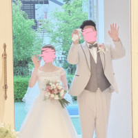 ガーデンから、披露宴の 会場に入場した時です。