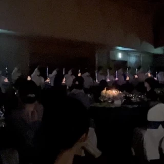 デザートのフランベ演出