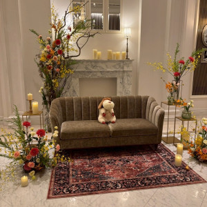 高砂に持ち込みのぬいぐるみ|749734さんのアーヴェリール迎賓館(名古屋)/テイクアンドギヴ・ニーズウェディングの写真(2563321)