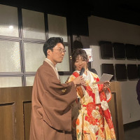 披露宴会場の中