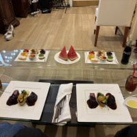 式後に肉料理いただきました。
