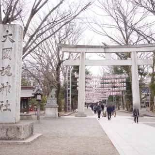 神社の入口、参道