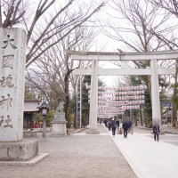 神社の入口、参道