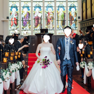 フラワーシャワー|750000さんの神戸セントモルガン教会の写真(2449382)