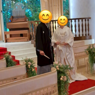 チャペルにて撮影