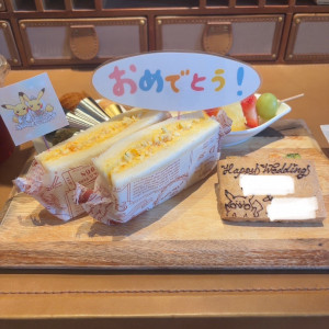 ヘアメイク中に可愛い軽食を頂きました|750041さんのアルタビスタガーデンの写真(2452892)