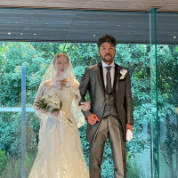 新郎新婦の後ろがグリーンだと映えます！