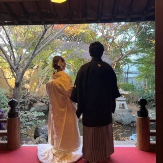 鶴の間の日本庭園