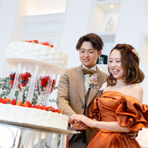ケーキ入党|750309さんのベイサイド迎賓館（静岡）/テイクアンドギヴ・ニーズウェディングの写真(2452788)