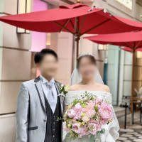 挙式後ページェント撮影　季節によってお花の種類が変わります