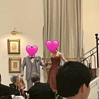 お色直し再入場で階段を使用しました