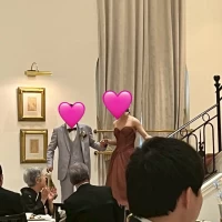 お色直し再入場で階段を使用しました