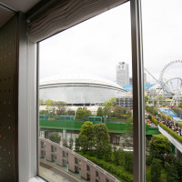 親族控室から、東京ドームが見えました