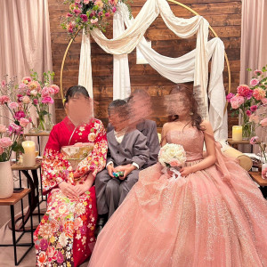 装花のらおかげで華やかな写真になっていました|750725さんのアイネスヴィラノッツェ宝ヶ池（クラウディアホールディングスグループ）の写真(2469529)