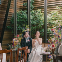 メインテーブル装花、会場雰囲気