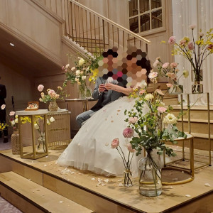 高砂のフラワーコーディネートの様子|750790さんのInStyle wedding KYOTO/テイクアンドギヴ・ニーズウェディングの写真(2453437)