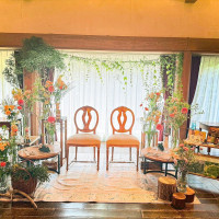 ラグ持込です。緑のカーテンがポイント！可愛い高砂になりました