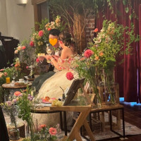 横からみた装花。とっても可愛くて思い出です