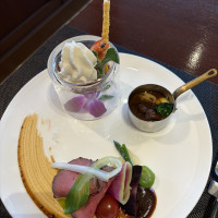 コース料理の一部を試食させていただきました。とても美味しかっ