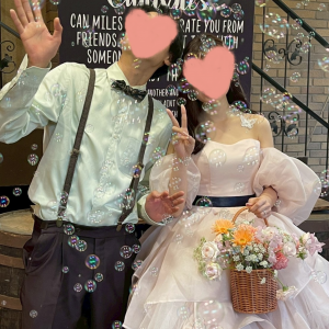 ブーケを追加料金でバスケットブーケに加工して頂きました。|750855さんのアイネスヴィラノッツェ宝ヶ池（クラウディアホールディングスグループ）の写真(2458404)