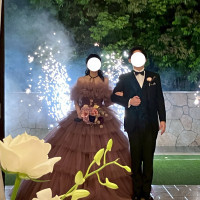 披露宴退場の時の花火