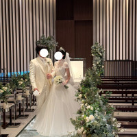 式が始まる前に撮ったチャペルでの写真