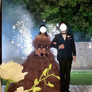 披露宴退場の時の花火|750865さんのミュゼ 四ツ池の写真(2453456)