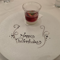 見学の前日が誕生日で、お祝いメッセージをいただきました。