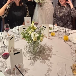 各テーブルでの写真撮影