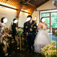 チャペルでの退場の様子です
