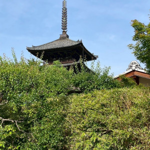 式場内の緑が綺麗でした。
八坂の塔が望めます。|750938さんのTHE SODOH HIGASHIYAMA KYOTO（ザ ソウドウ 東山 京都）の写真(2461333)