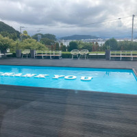 ガーデンにあるプールに文字を浮かべる事が出来る