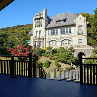 チャペルを出たときの披露宴会場