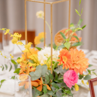 各テーブルの装花
