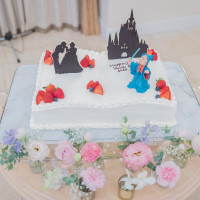 ウェディングケーキも理想通りのケーキにしてもらいました