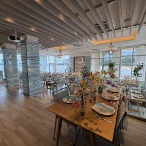 披露宴会場です
ガラス張りで開放感があります|751336さんのOCEAN&RESORT MARIZON(オーシャン＆リゾート マリゾン)の写真(2456079)