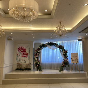 プレパーティーの時にこのアーチの前で写真撮影できる|751384さんのザ・リュクス銀座(THE LUXE GINZA）の写真(2456341)