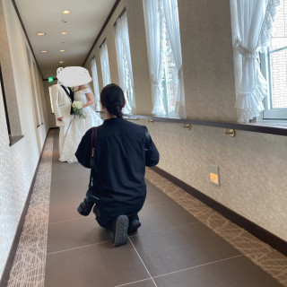 チャペルの隣？で写真撮影