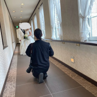 チャペルの隣？で写真撮影