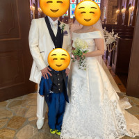 チャペル前でお写真