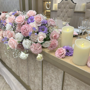 カラードレスがピンクだったので、ピンクがメインお花に。|751448さんのCasa d' Angela Aoyama（カサ・デ・アンジェラ青山）の写真(2456658)