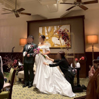 披露宴会場到着