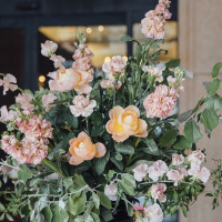 入り口の装花