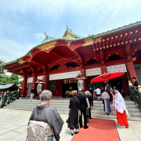神殿前