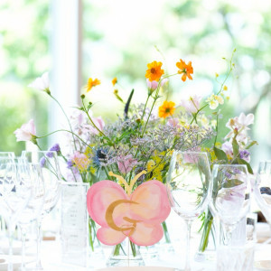 参列者テーブル花|751801さんの東郷神社・ルアール東郷の写真(2540708)