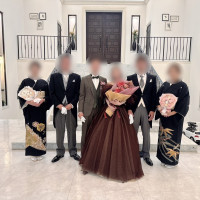 ロビー&チャペル前、両親記念撮影