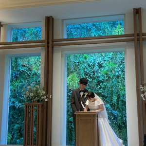 結婚証明書を書くところ|751876さんのアクアテラス迎賓館（新横浜）/テイクアンドギヴ・ニーズウェディングの写真(2458915)